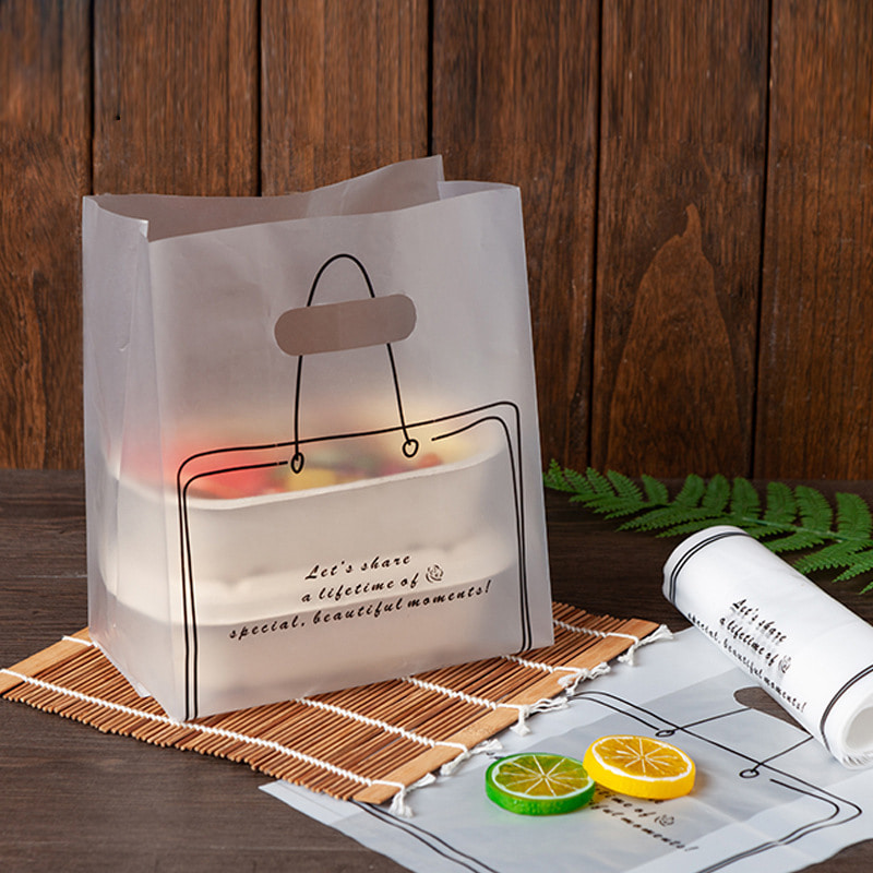 Printed Transparent Bread Tote Packaging Bags